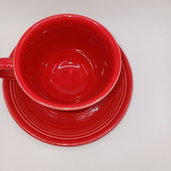FIESTA by Homer Laughlin China, RED Cup & Saucer, Exc Cond, - Picture 2 of 6